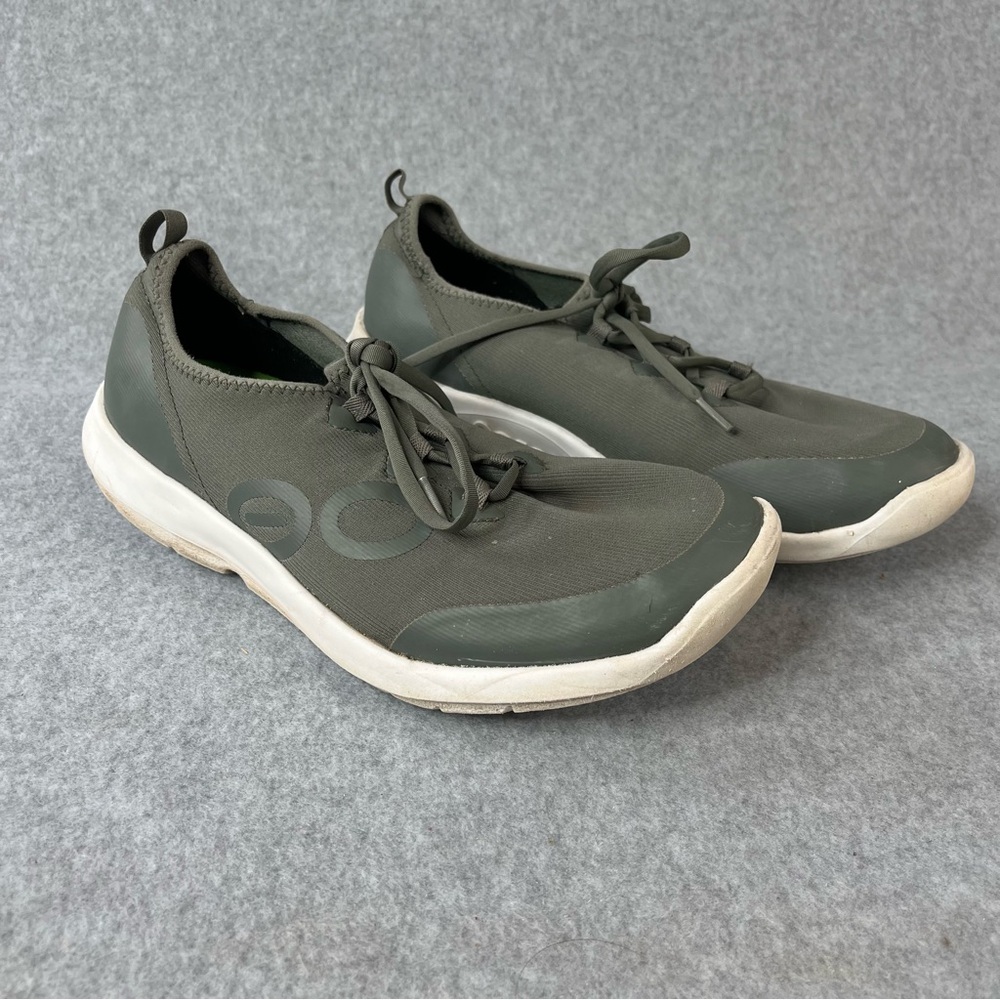 OOFOS OOmg Low Recovery Shoes Sage Olive Green Men’s 10 Comfort